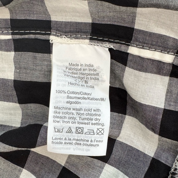 J.Crew Ruffle Halter Dress SZ S Black & White Gingham - Picture 16 of 16